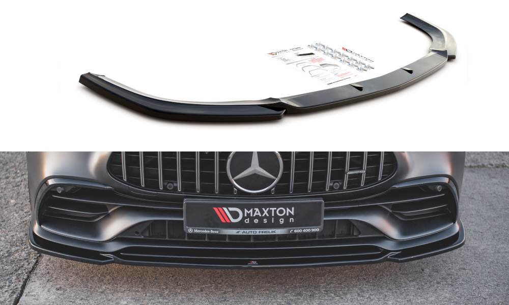 Maxton Design Front Ansatz V.1 für Mercedes-AMG GT 53 4-Door Coupe schwarz Hochglanz